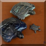 P07. Clay turtles. Terrana Malaysia. 6” x 5” - $24 &22 